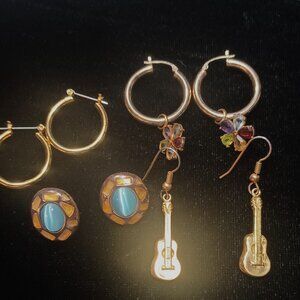 Four Sets of Costume Jewelry Pierced Earrings